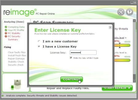 Reimage License Key Number